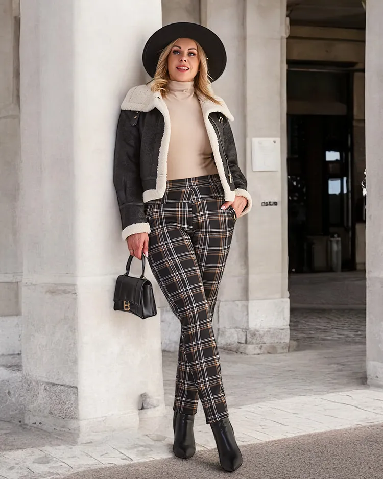 Royalfashion Затоплени дамски панталони с гети PLUS SIZE