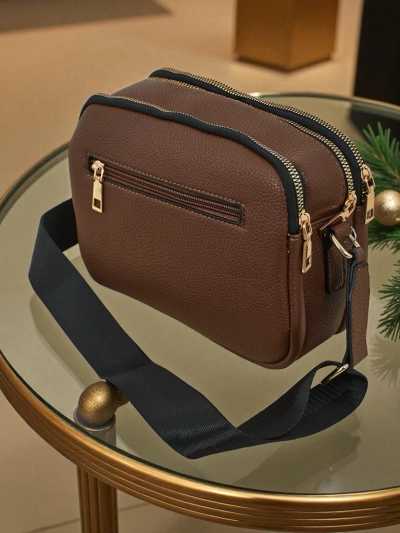 Малка дамска пикетирана чанта от еко кожа Corinne