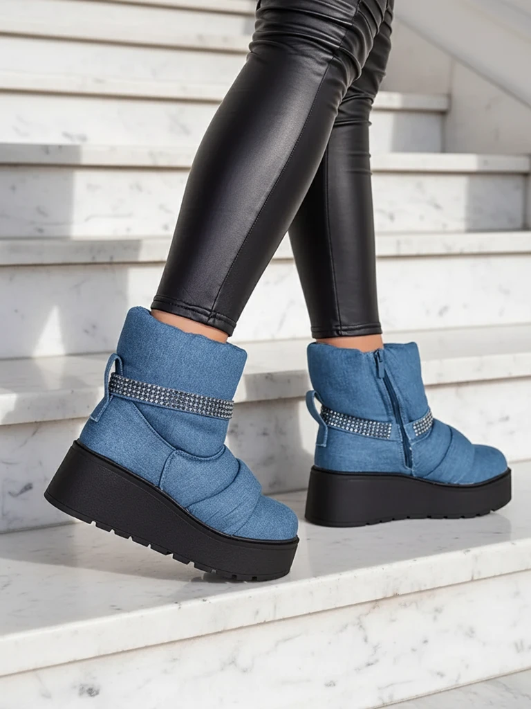 Royalfashion Дамски ботуши на платформа Renosi