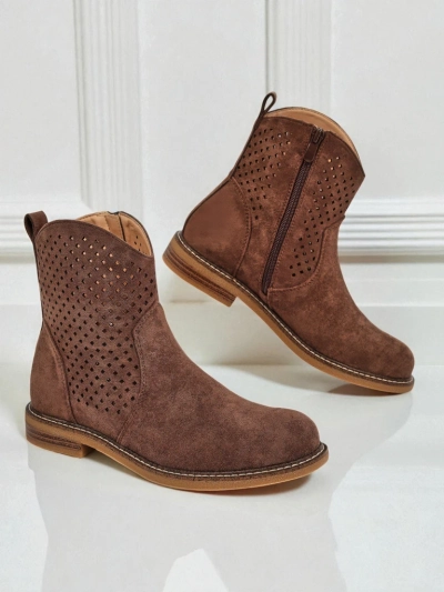 Royalfashion Дамски ажурни боти Toffas