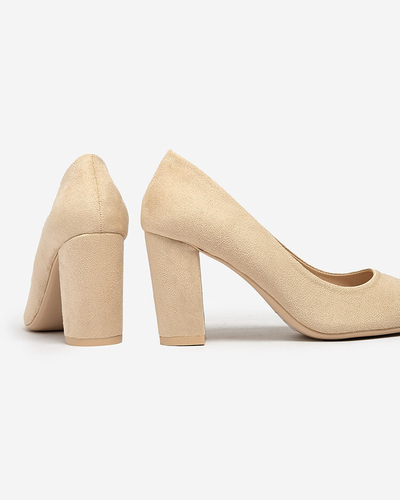 Royalfashion Дамски помпи с коланче от еко велур Duttoso