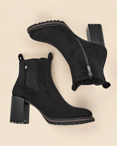 Женски еко-велурени глезенови боти на марката Royalfashion на стълбата Idilla