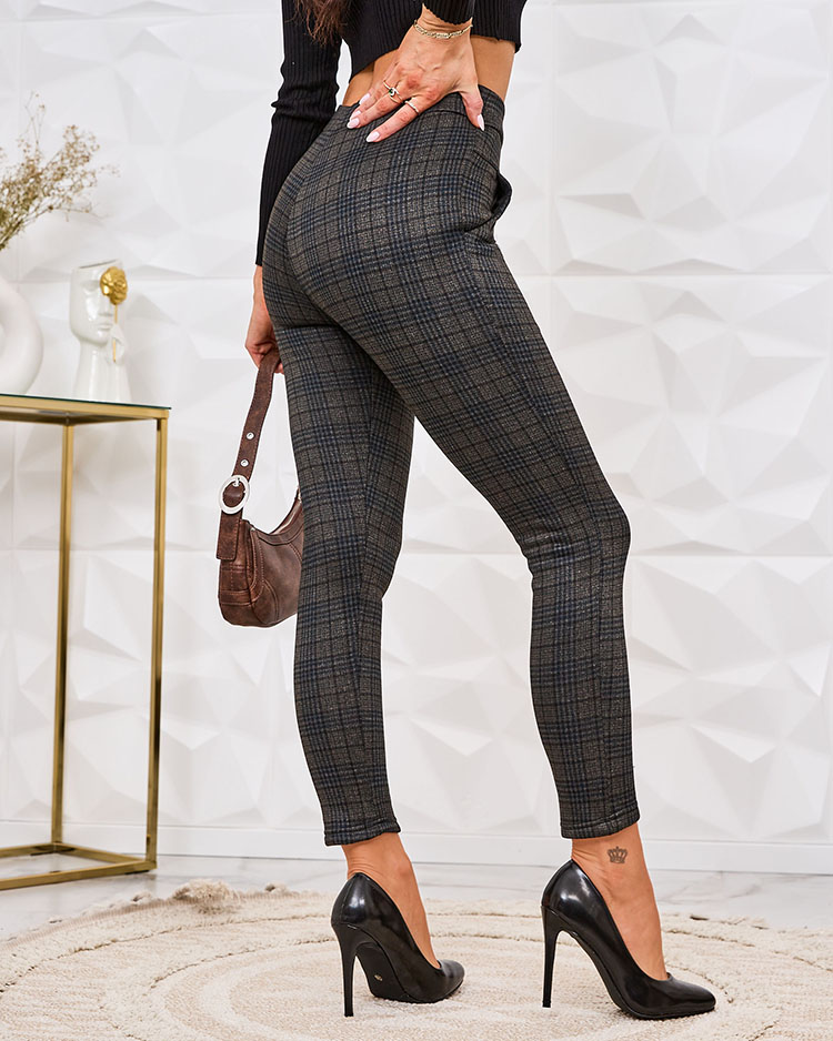 Royalfashion Дамски изолирани карирани панталони