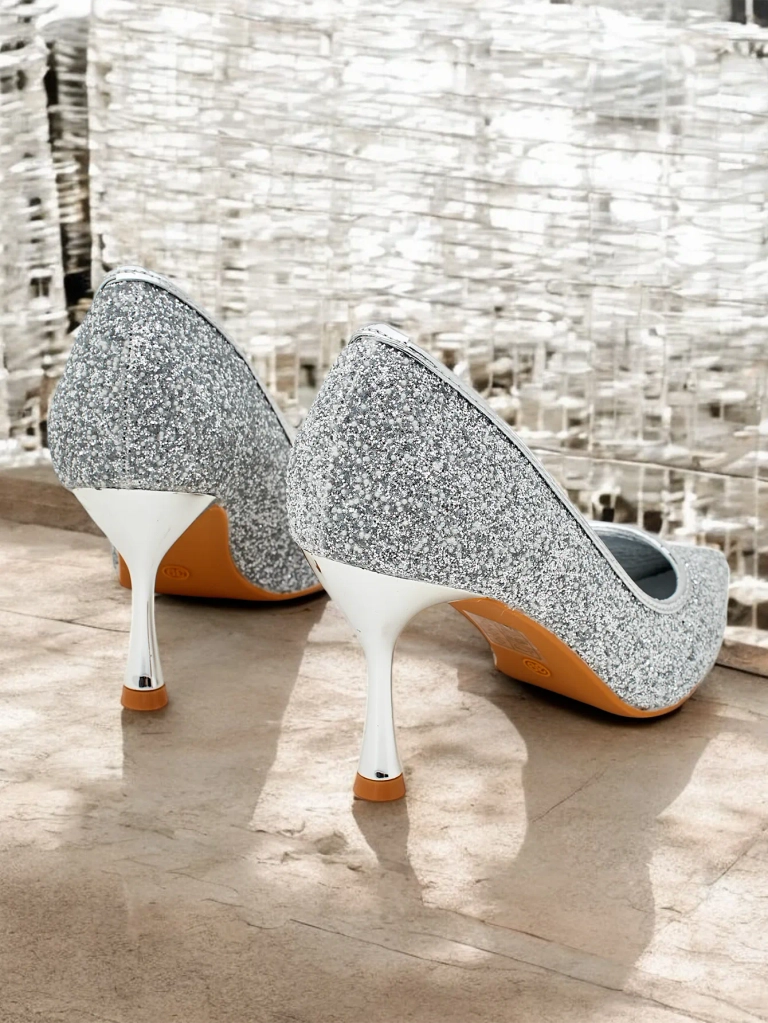 Дамски токчета на Royalfashion с цирконии Letello