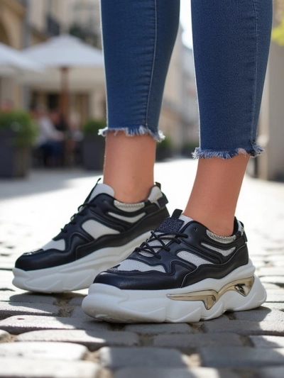 Женски маратонки Royalfashion на по-дебела подметка Lesalli