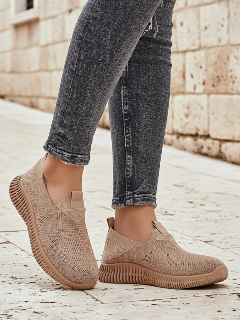 Royalfashion Дамски спортни обувки Serra, тип slip-on, от текстил