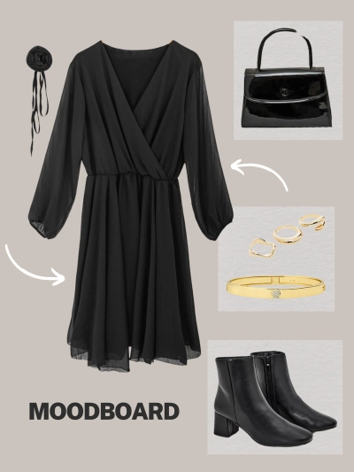 Роялфешън Класическа дълга дамска рокля до коленете