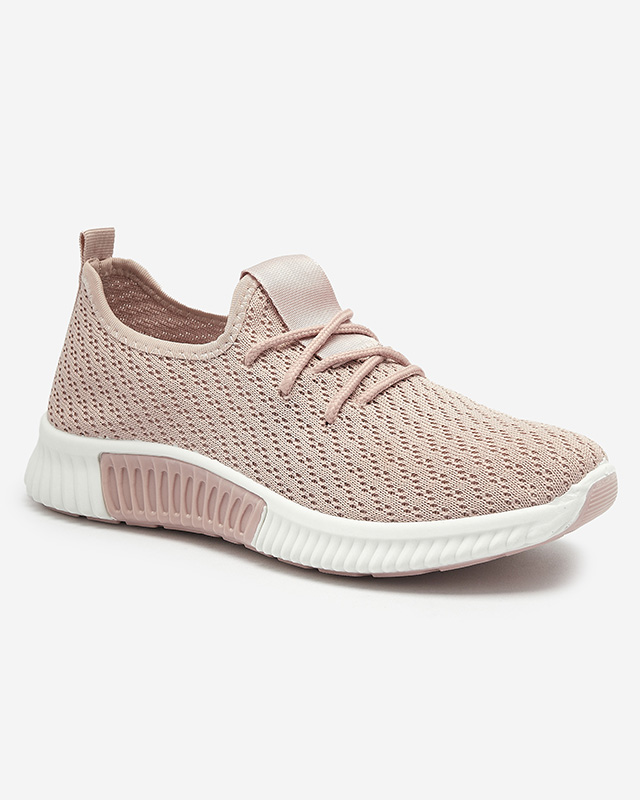 Розови дамски спортни обувки от плат Vobbu- Footwear