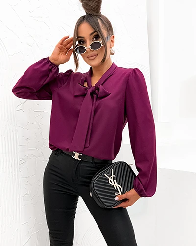 Дамска блуза Royalfashion с панделка