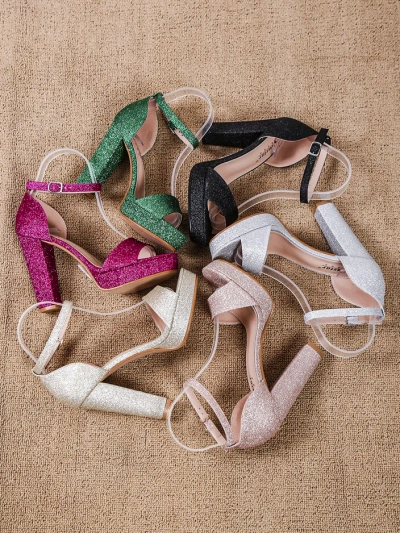 Royalfashion Блестящи дамски сандали Vobetta