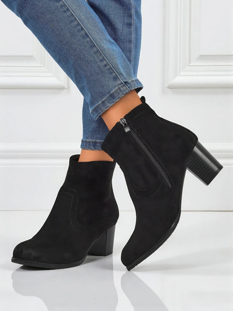 Дамски еко велурени боти на ток Crimson Echo