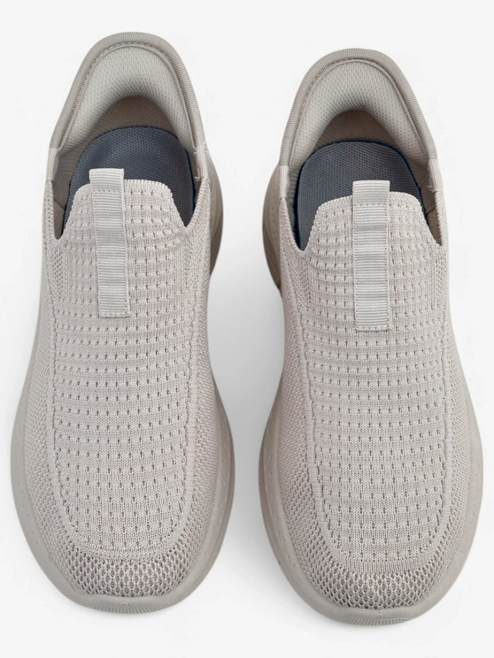 Aurelia Comfort Бежови Дамски Обувки Slip On от Плат с Плосък Ток