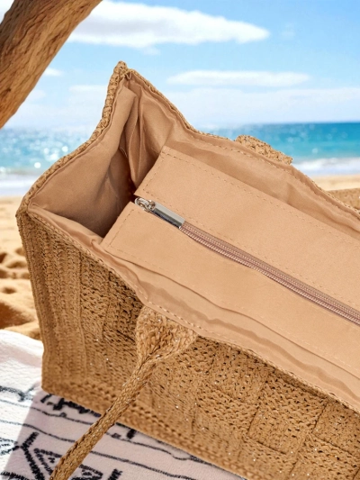 Royalfashion Голяма дамска сламена чанта Ariadne Raffia