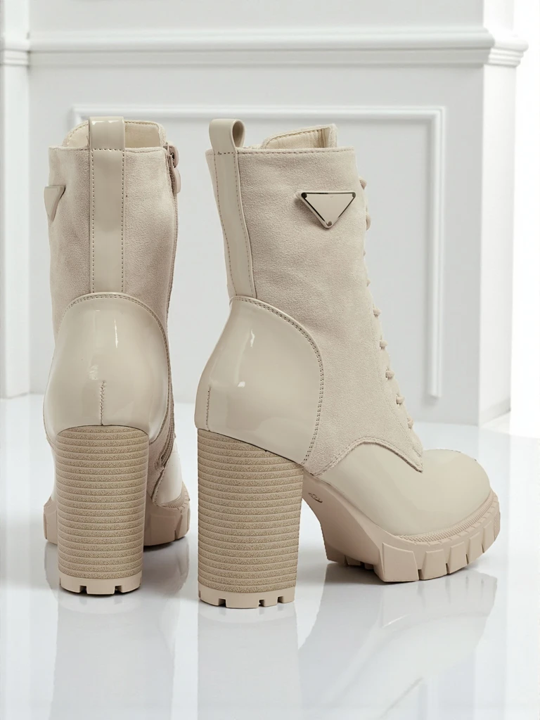 Дамски еко велурени боти на ток Event Bramble