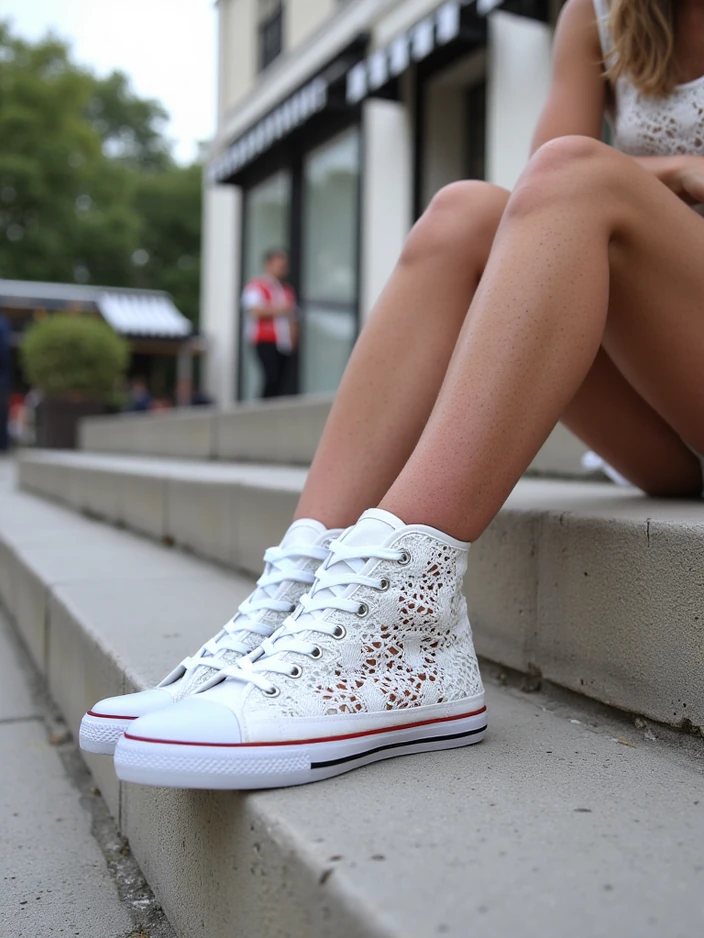 Royalfashion Женски перфориранни кецове Limme