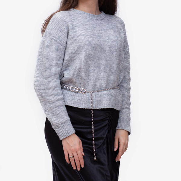 Srebrny ozdobny łańcuszkowy pasek - Akcesoria