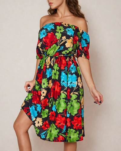 Royalfashion Десенирана дамска мини рокля a'la hiszpanka