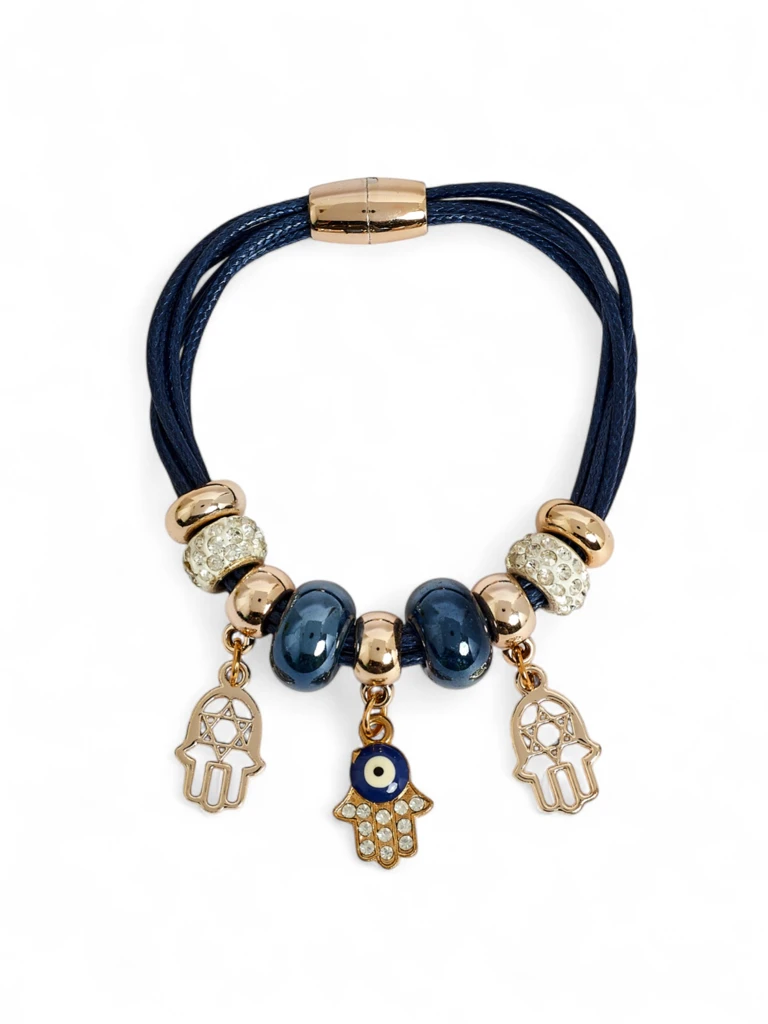 Дамска гривна с мъниста и брокат