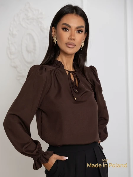 Дамска блуза с декоративно деколте Frankie