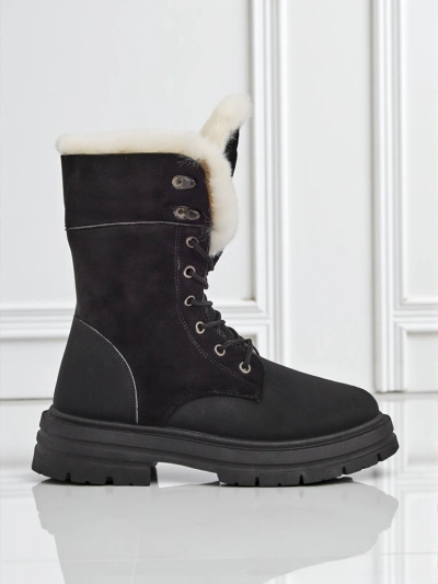 Royalfashion дамски обувки до глезена с подплата от козина Nasaha