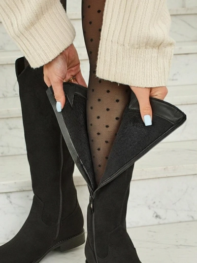 Дамски ботуши еко велур Zamerre