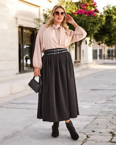 Рокля на роялфешън за жени в плюс размер MID SKIRT