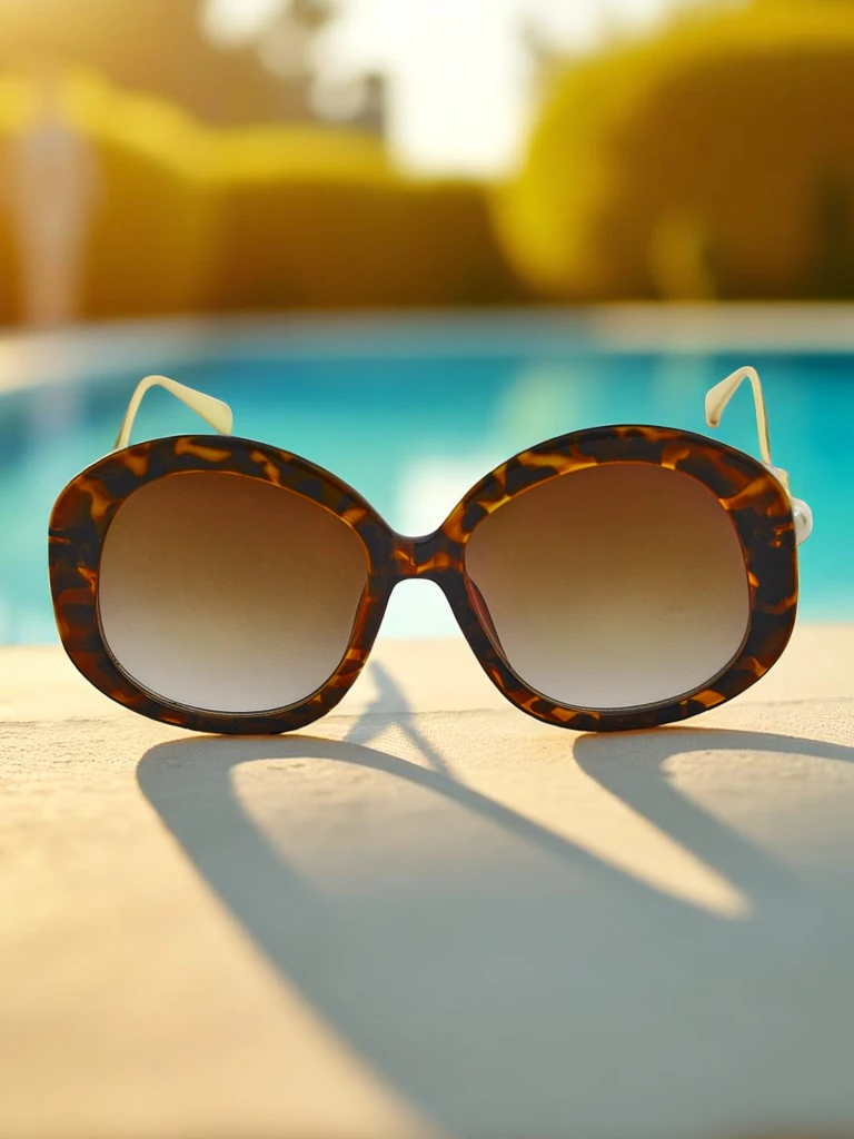 Royalfashion Слънчеви очила с декоративни дръжки Glam Shine