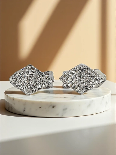 Royalfashion Дамски клипс обеци с цирконии