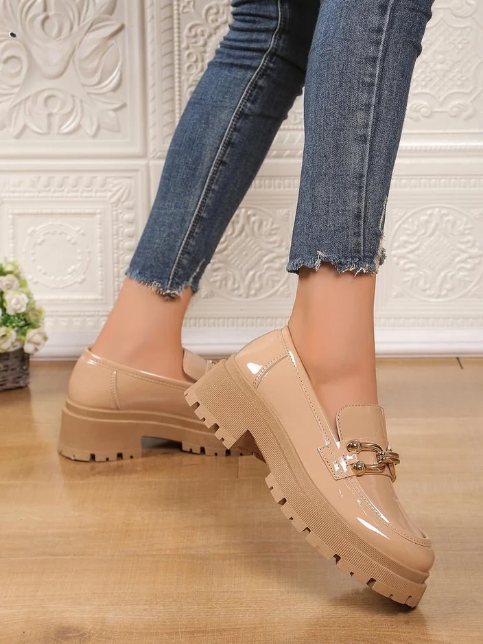 Royalfashion Дамски мокасини от лакирана кожа Arieda