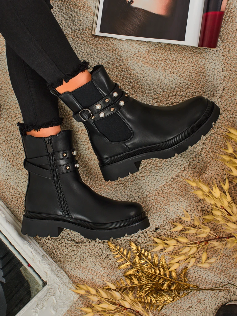 Високи дамски еко кожени боти Pearl Mist