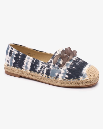 Royalfashion Черни дамски еспадрили с принт Serffio