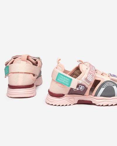 Różowe sandały dziecięce na rzepy Wukapi - Obuwie