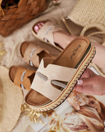 Royalfashion Дамски джапанки Orolta с цирконий