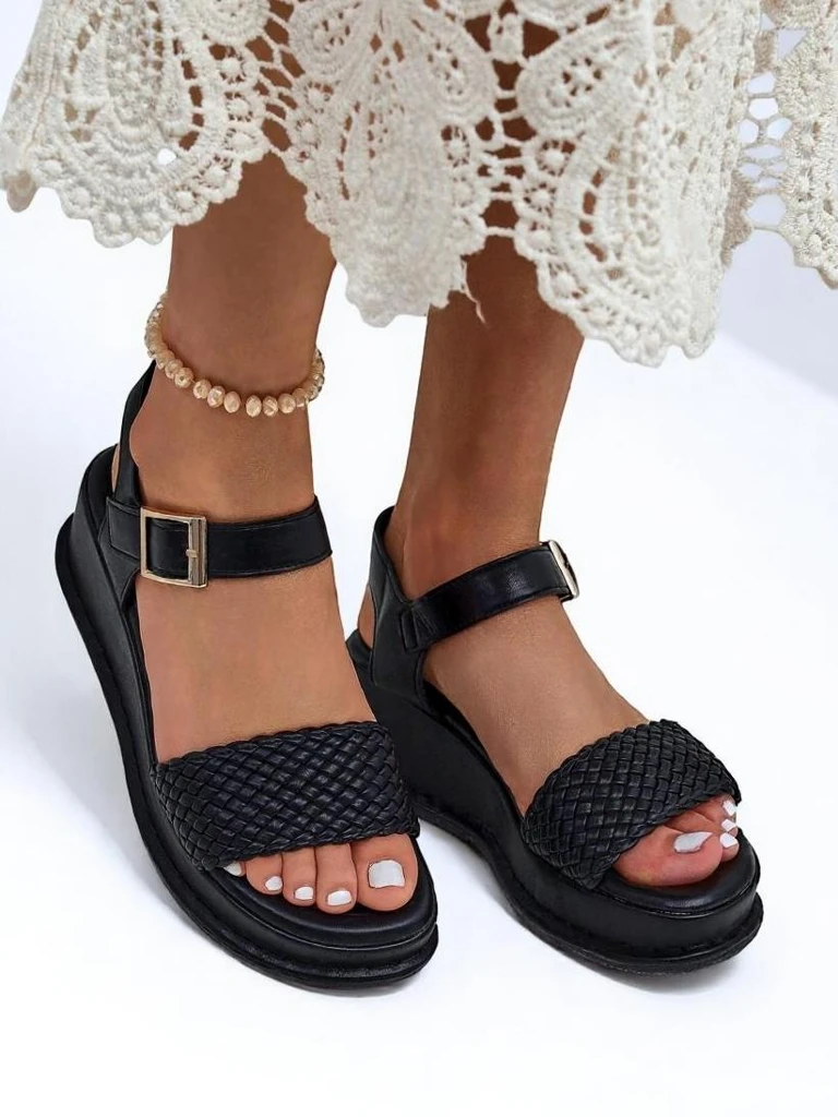 Royalfashion Дамски сандали на платформа с плетена каишка Fiolle