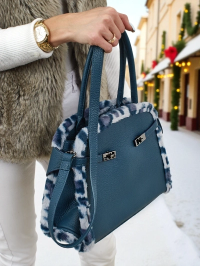 Малка дамска чанта от еко кожа с пантерка Panthory