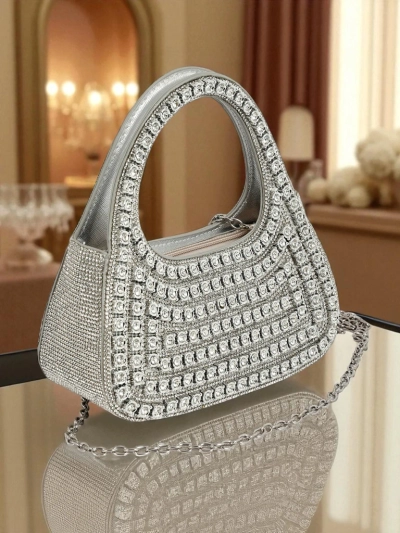 Royalfashion Дамска чанта тип плик с цирконии Myra Quill