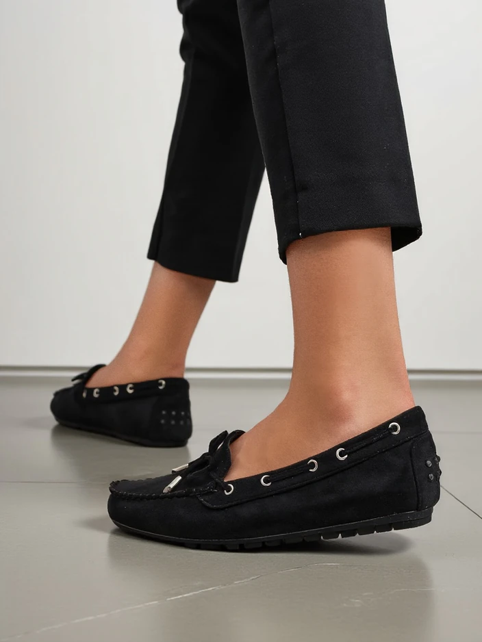 Royalfashion Еко замшеви мокасини за жени Ziferte