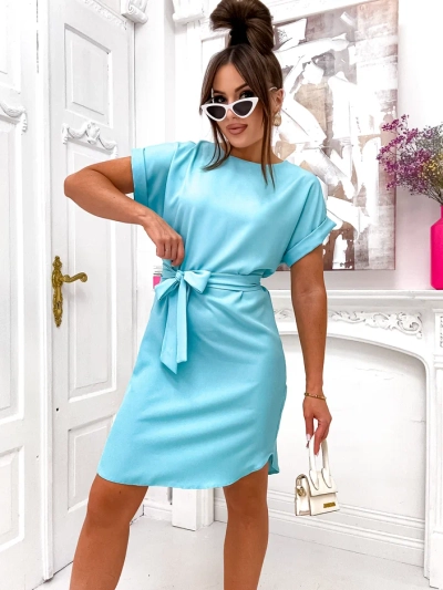 Royalfashion Женска рокля с колан на талията