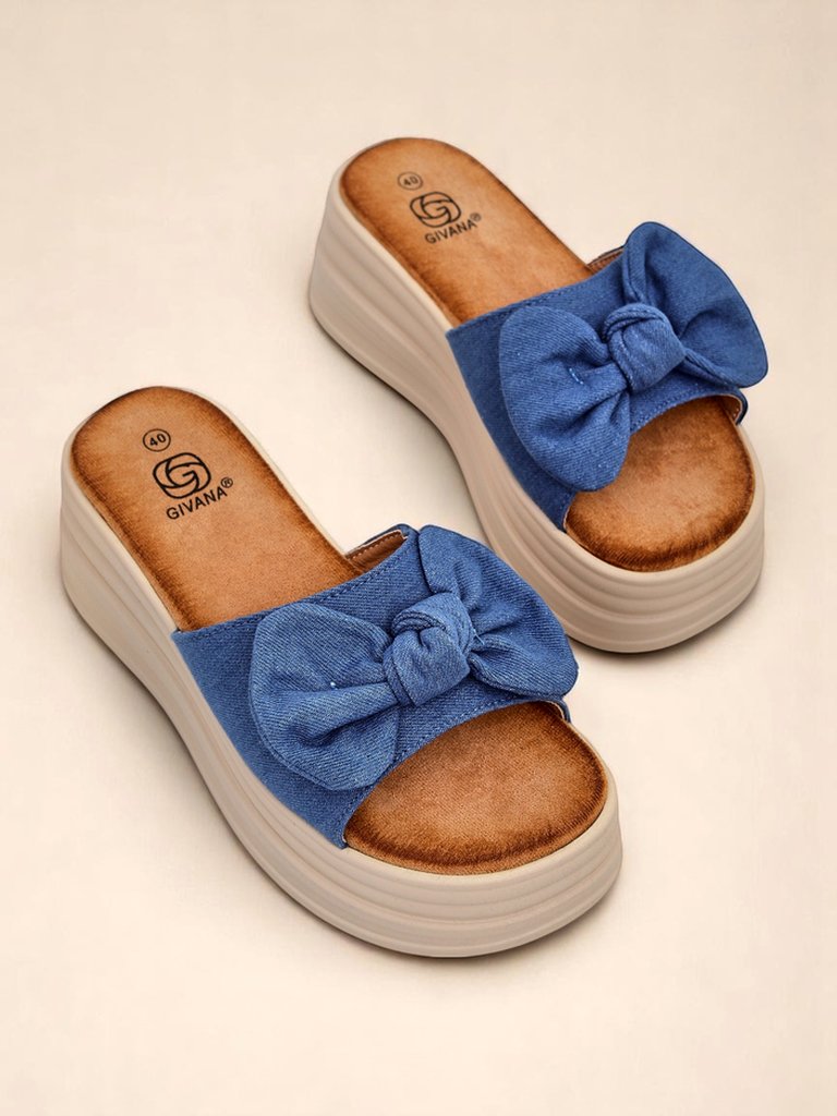 Royalfashion Дамски чехли на платформа Givan