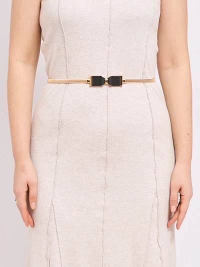 Златен дамски колан Livia с метална катарама панделка в стил Romano