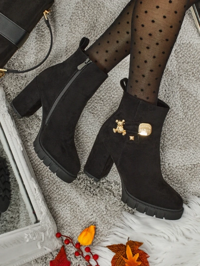 Дамски боти от еко велур на ток Bearr