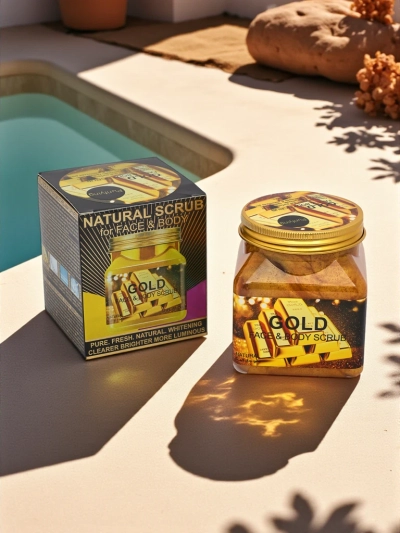 Златен пилинг за лице и тяло
