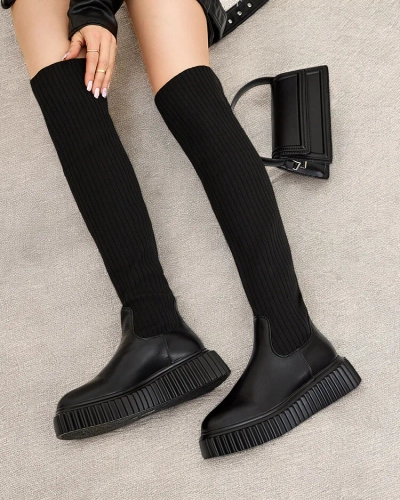 Royalfashion Дамски ботуши Hesoppel с приплъзване над коляното