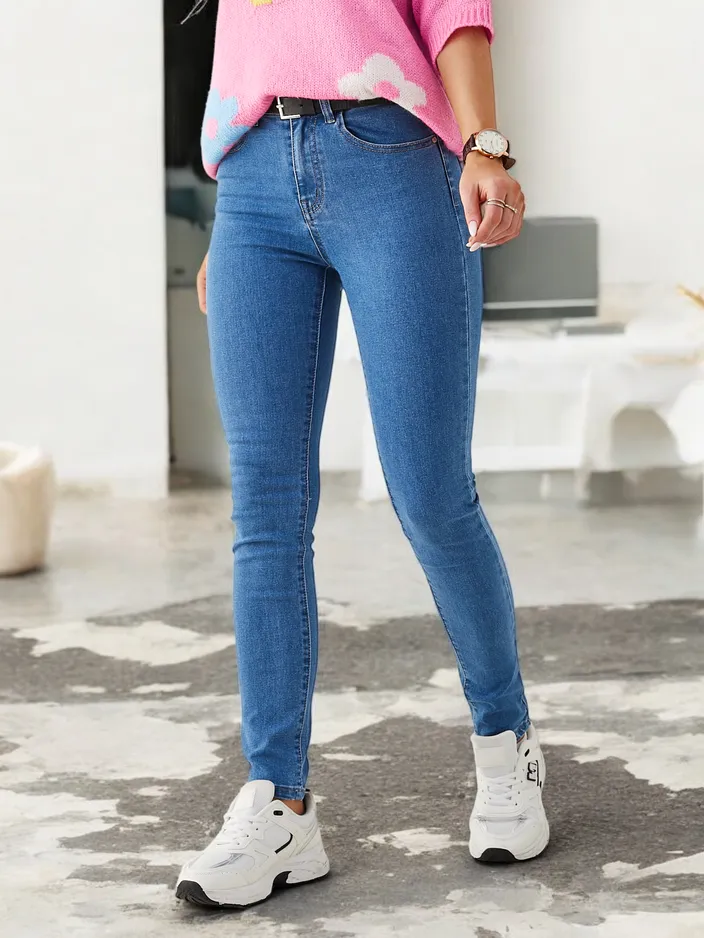 Royalfashion Женски стеснени памучни дънки