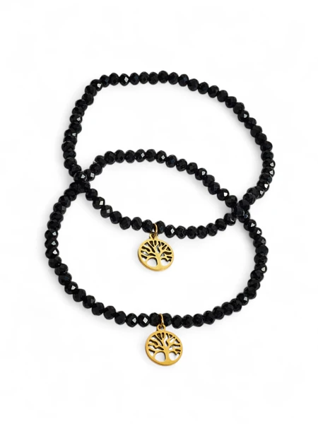 Royalfashion Два броя дамски гривни с висулка дърво