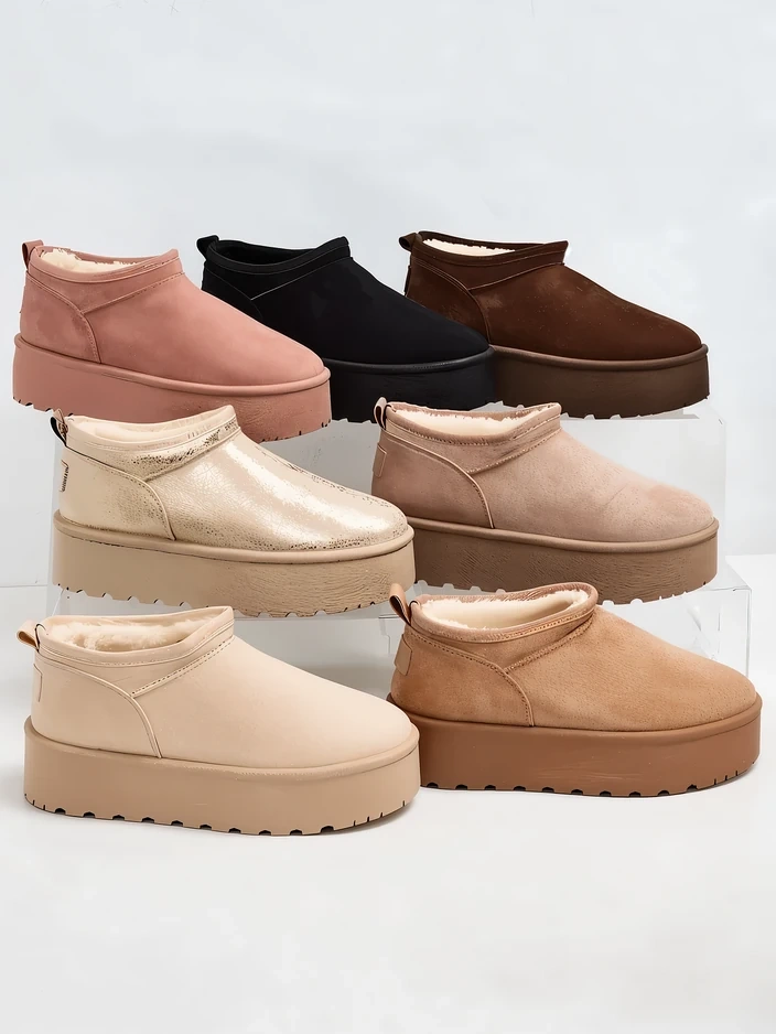 Royalfashion Дамски къси ботуши a'la snow boots Ozozi