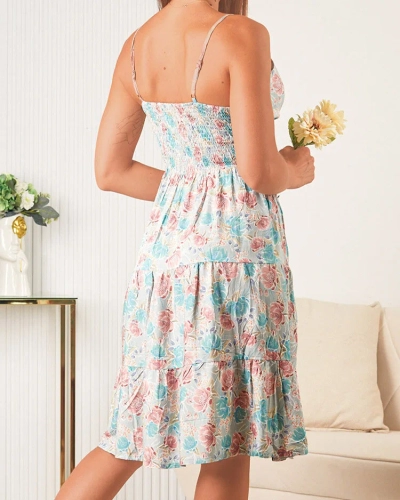 Royalfashion Дамска памучна рокля на цветя