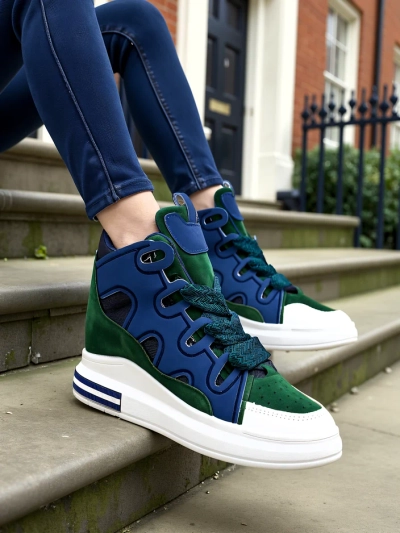 Royalfashion Високи спортни обувки за жени с незабележима платформа Oblaffi