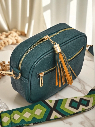 Royalfashion Малка дамска чанта от еко кожа с цветна каишка Kovi Lace