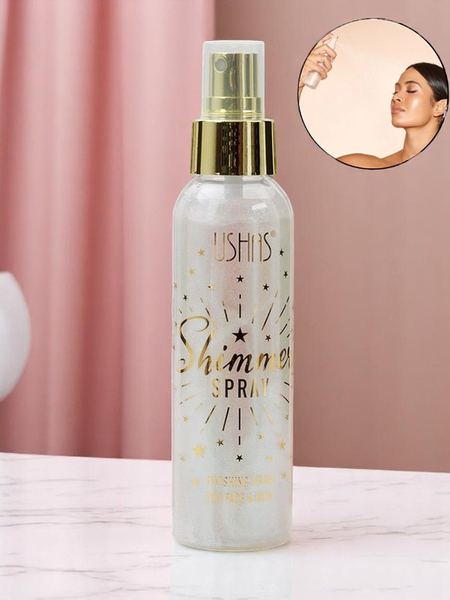 USHAS Summer Spray – Течен хайлайтър за лице и тяло White